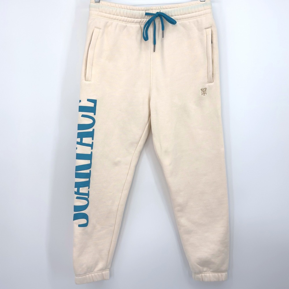 Scarface Shoe Palace Cream Fleece Jogger Men M Tony Montana "The World Is Yours"